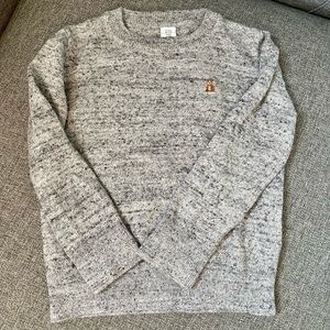 Baby Gap grey melange crew-neck sweater, size 4